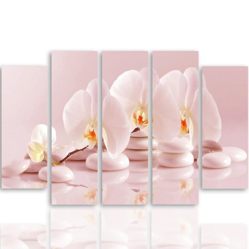 Kanva no 5 daļām - Type B, Orchid On The Stones Home Trends DECO
