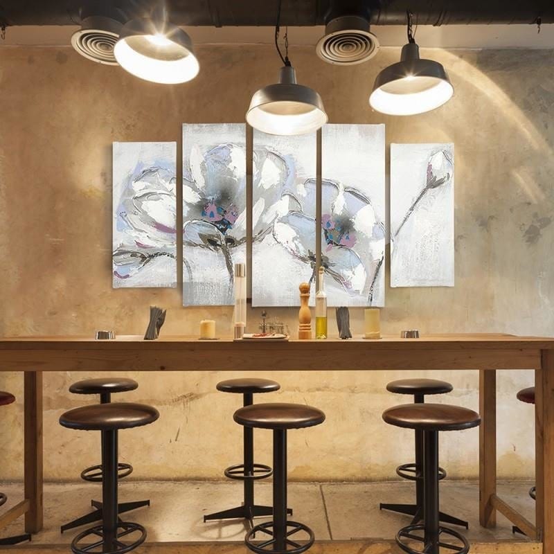 Kanva no 5 daļām - Type B, Painted Flowers Home Trends DECO