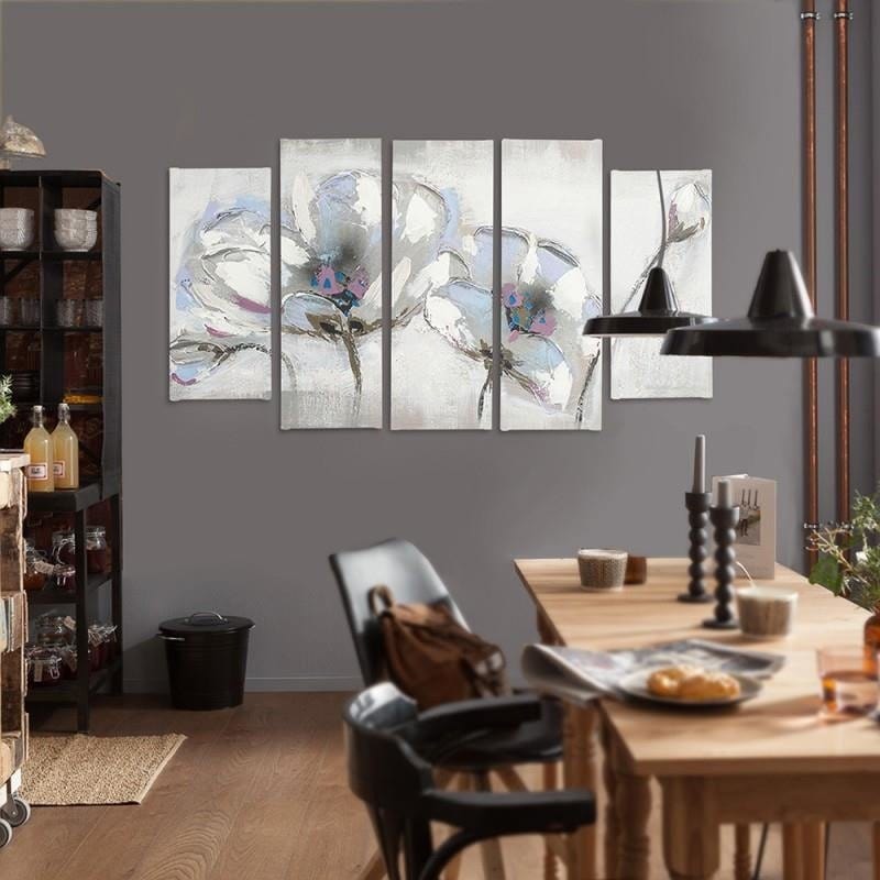 Kanva no 5 daļām - Type B, Painted Flowers Home Trends DECO