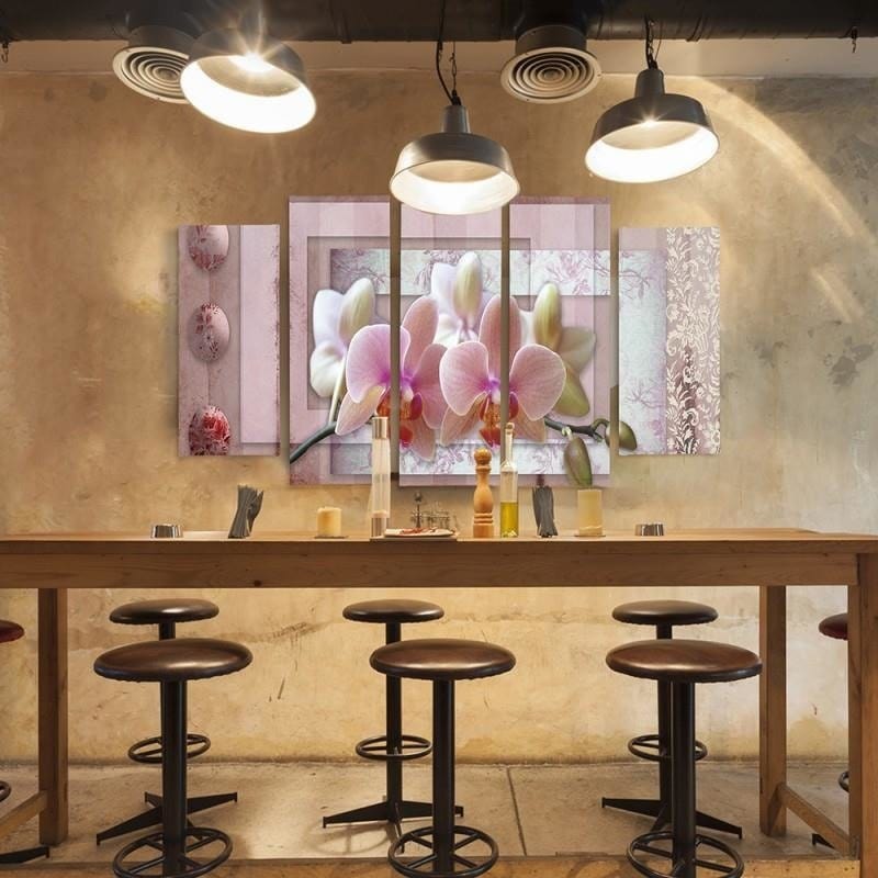 Kanva no 5 daļām - Type B, Pink Orchid Home Trends DECO