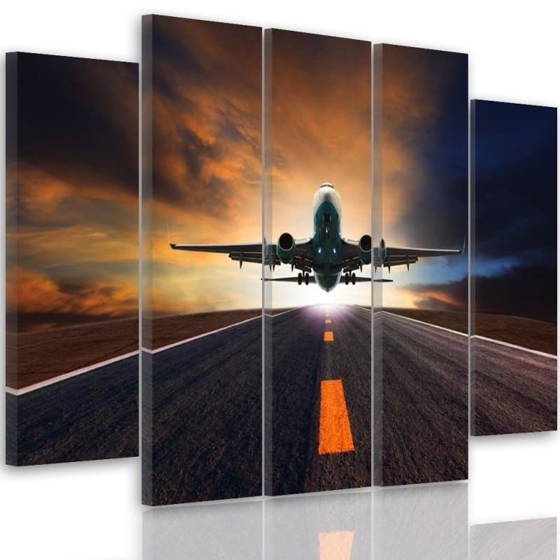 Kanva no 5 daļām - Type B, Plane Home Trends DECO
