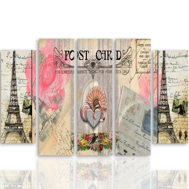 Kanva no 5 daļām - Type B, Postcard From Paris Home Trends DECO