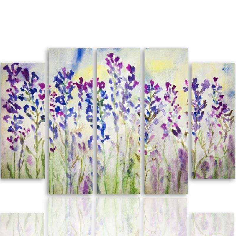 Kanva no 5 daļām - Type B, Purple Bells Home Trends DECO