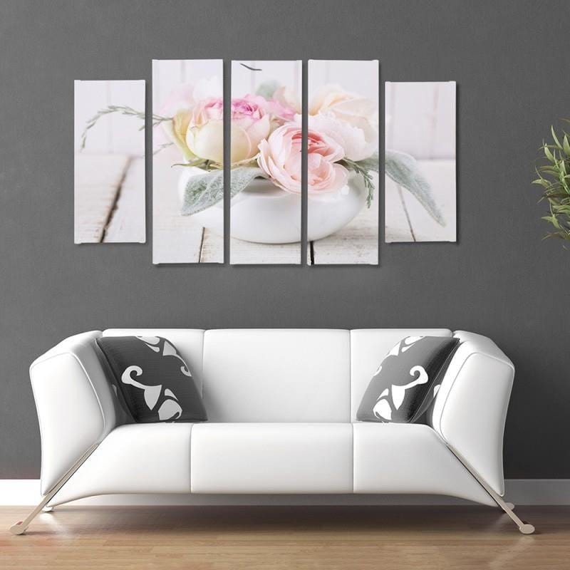 Kanva no 5 daļām - Type B, Roses In A Dish Home Trends DECO