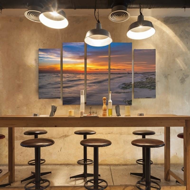 Kanva no 5 daļām - Type B, Sunset On The Beach 3 Home Trends DECO