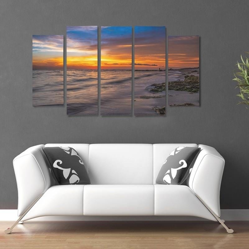 Kanva no 5 daļām - Type B, Sunset On The Beach 3 Home Trends DECO