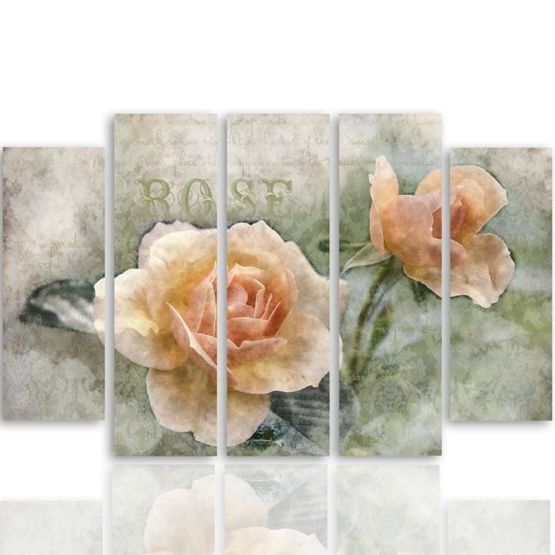 Kanva no 5 daļām - Type B, Tea Roses Home Trends DECO
