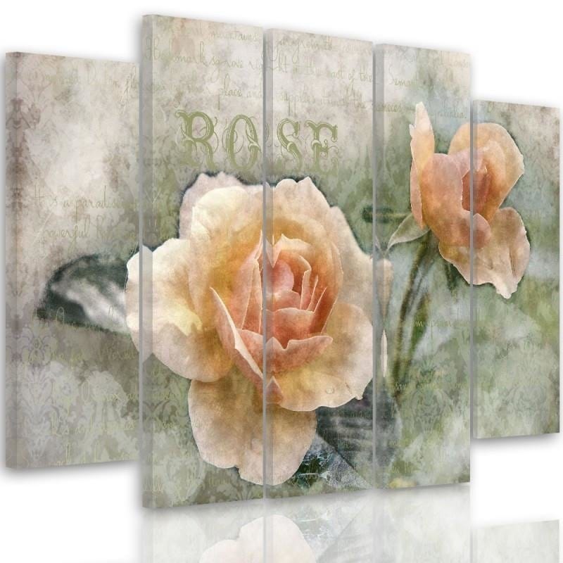 Kanva no 5 daļām - Type B, Tea Roses Home Trends DECO