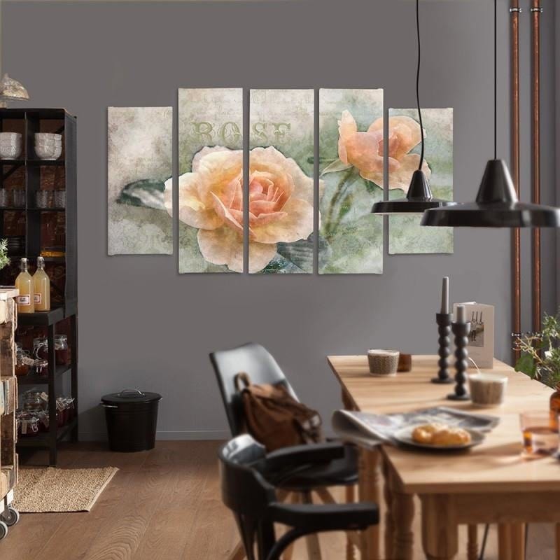 Kanva no 5 daļām - Type B, Tea Roses Home Trends DECO
