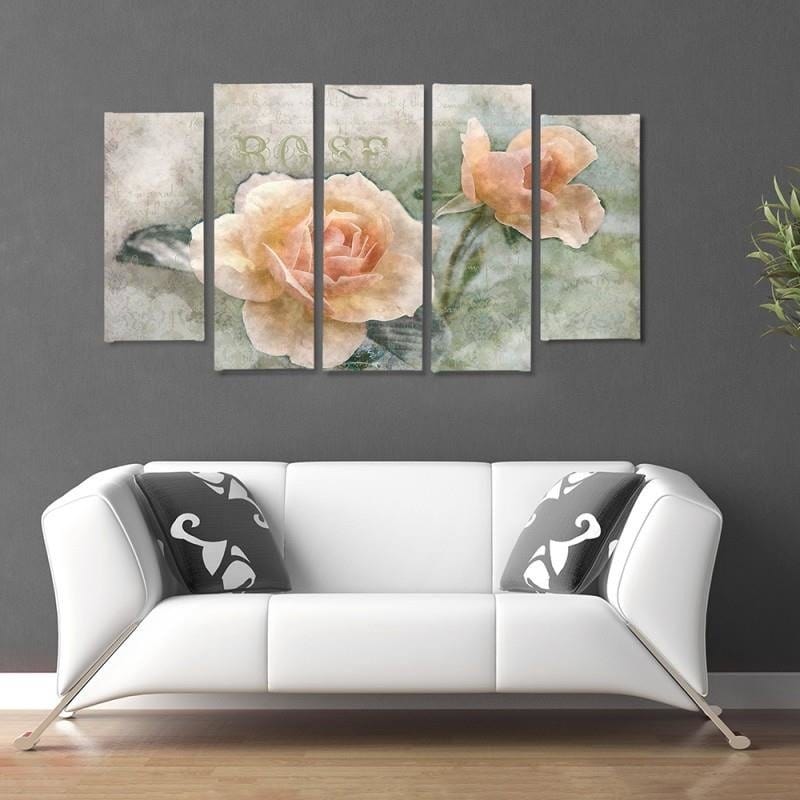 Kanva no 5 daļām - Type B, Tea Roses Home Trends DECO