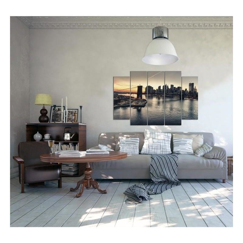 Kanva no 5 daļām - Type B, The Brooklyn Bridge In New York City Home Trends DECO
