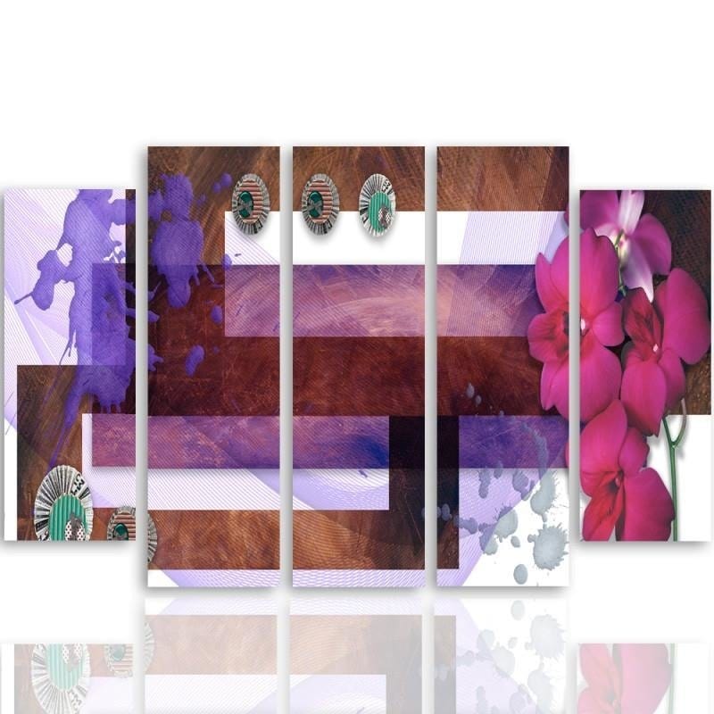 Kanva no 5 daļām - Type B, The Composition Of The Marsh Orchid Home Trends DECO