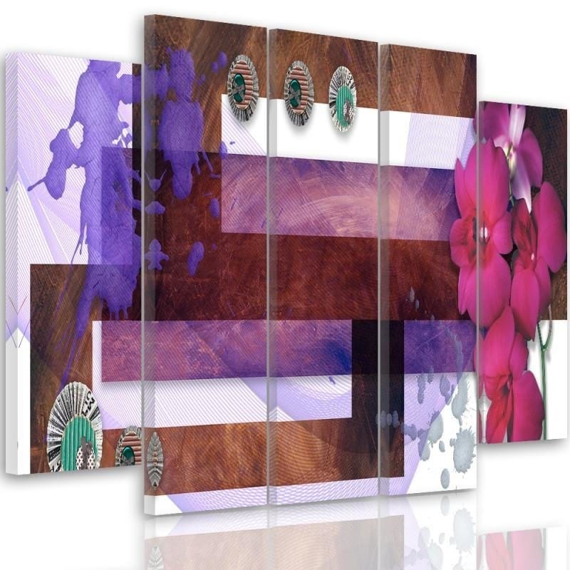 Kanva no 5 daļām - Type B, The Composition Of The Marsh Orchid Home Trends DECO
