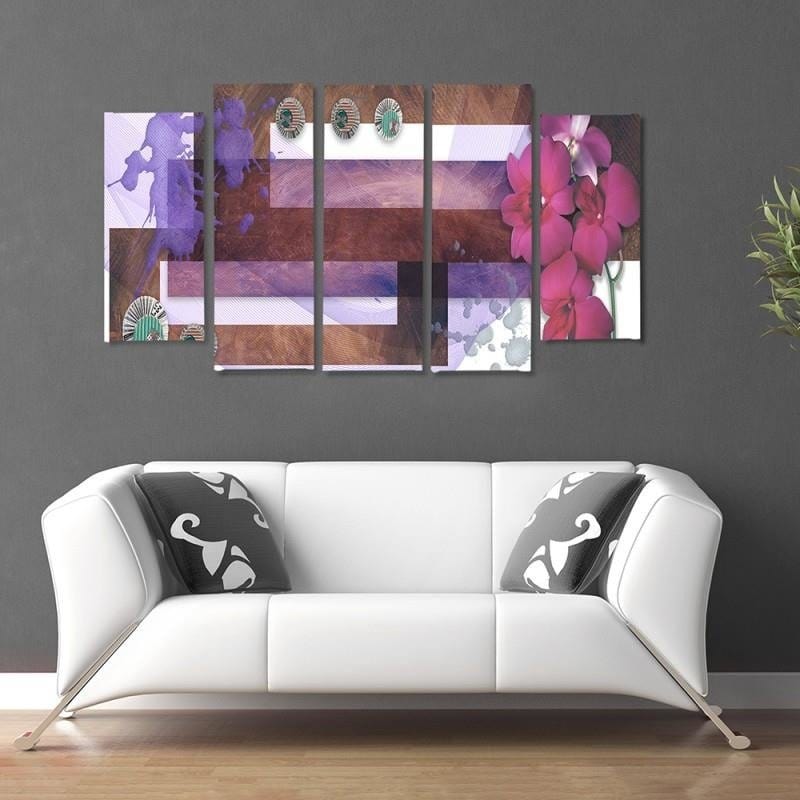 Kanva no 5 daļām - Type B, The Composition Of The Marsh Orchid Home Trends DECO