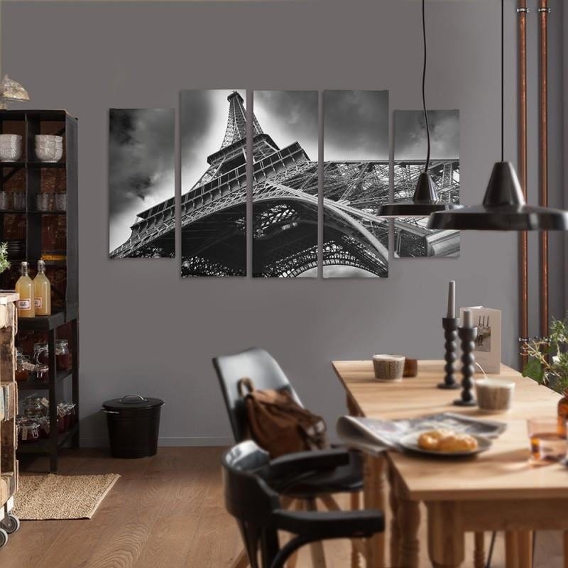 Kanva no 5 daļām - Type B, The Eiffel Tower In The Clouds Home Trends DECO