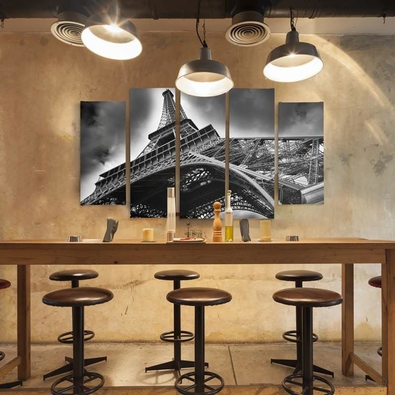 Kanva no 5 daļām - Type B, The Eiffel Tower In The Clouds Home Trends DECO
