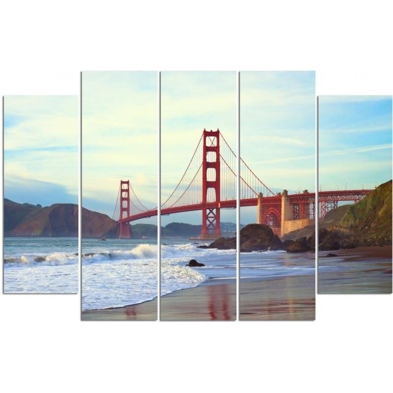 Kanva no 5 daļām - Type B, The Golden Gate Bridge Home Trends DECO