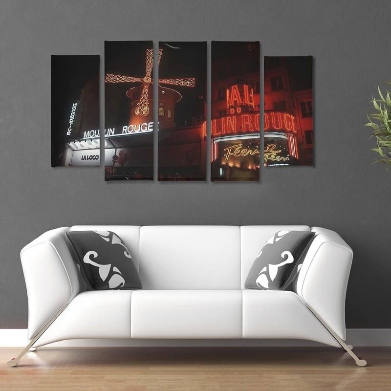 Kanva no 5 daļām - Type B, The Moulin Rouge Home Trends DECO