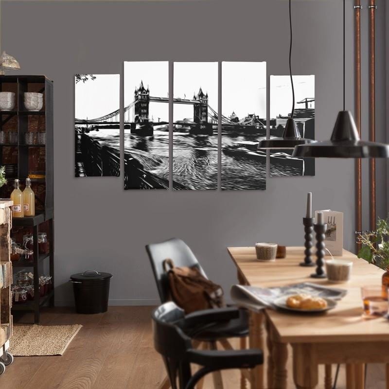 Kanva no 5 daļām - Type B, Tower Bridge Home Trends DECO
