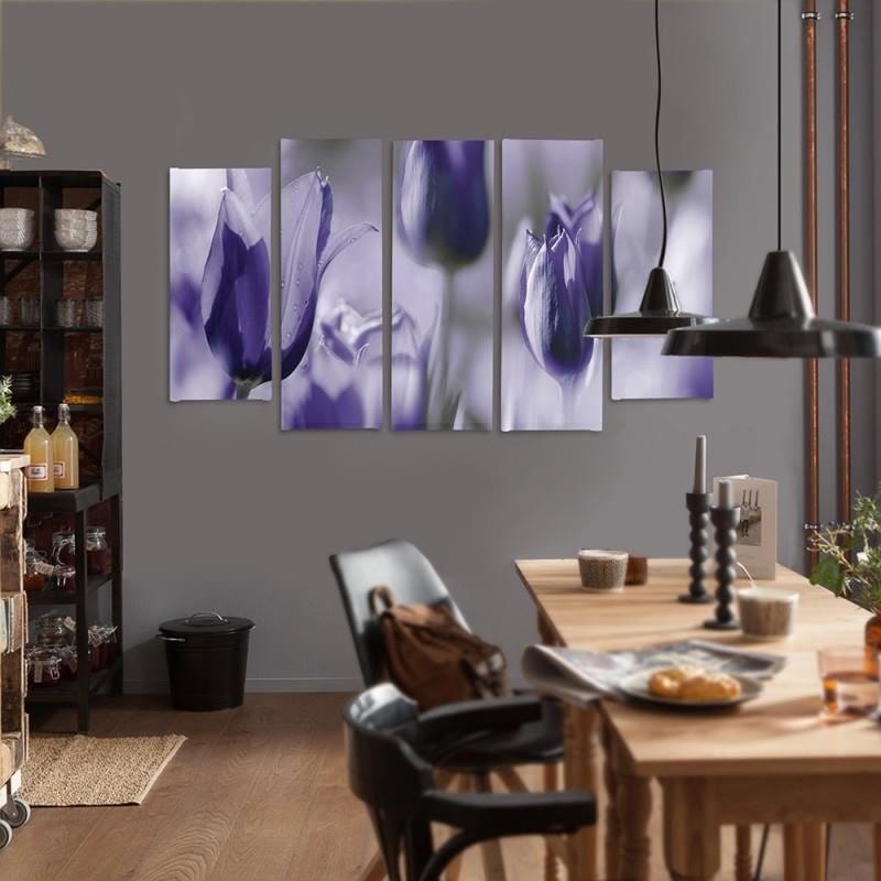 Kanva no 5 daļām - Type B, Ultramarine Tulips Home Trends DECO