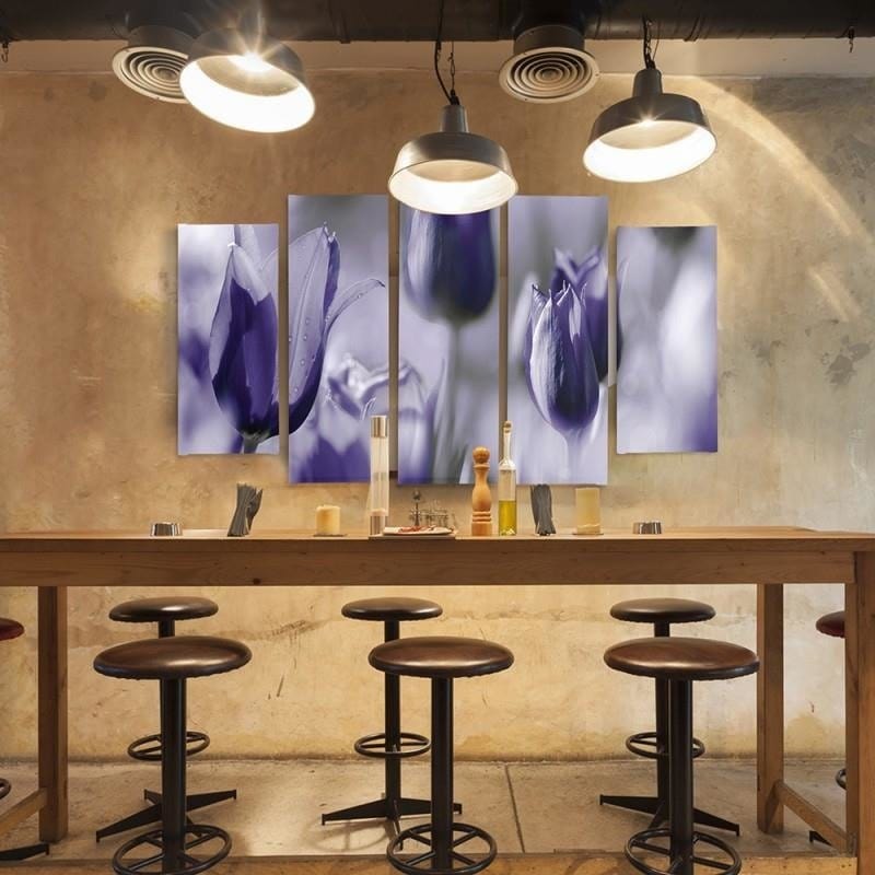 Kanva no 5 daļām - Type B, Ultramarine Tulips Home Trends DECO