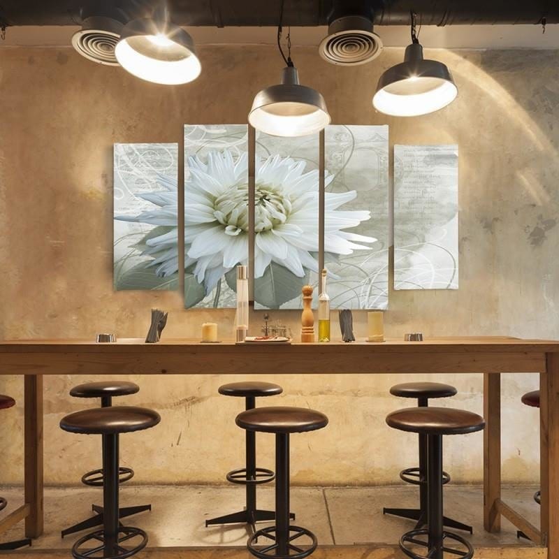 Kanva no 5 daļām - Type B, White Flower Home Trends DECO