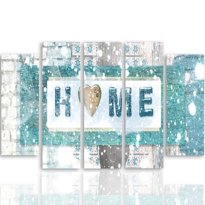 Kanva no 5 daļām - Type B, Winter Composition Home Trends DECO