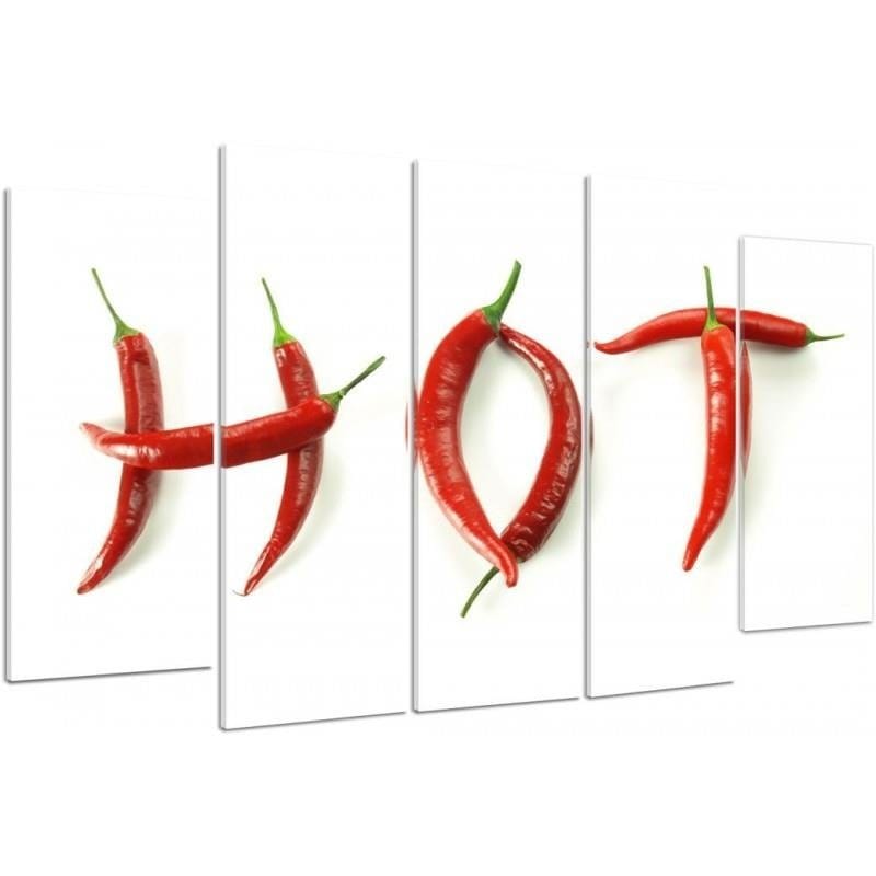 Kanva no 5 daļām - Type B, With The Inscription Hot Chili Peppers Home Trends DECO