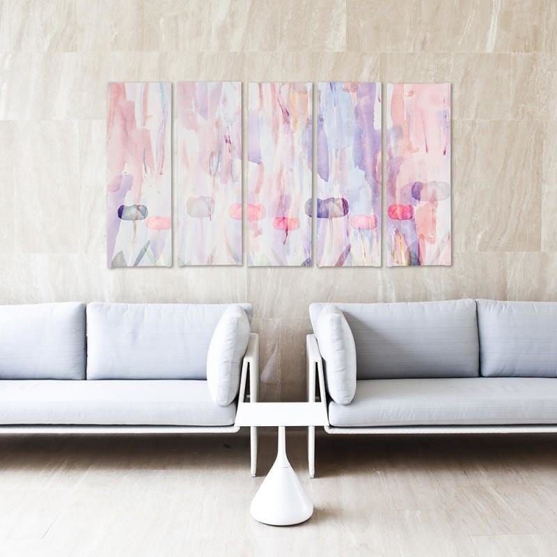 Kanva no 5 daļām - Type C, 1 Pastel Abstract  Home Trends DECO