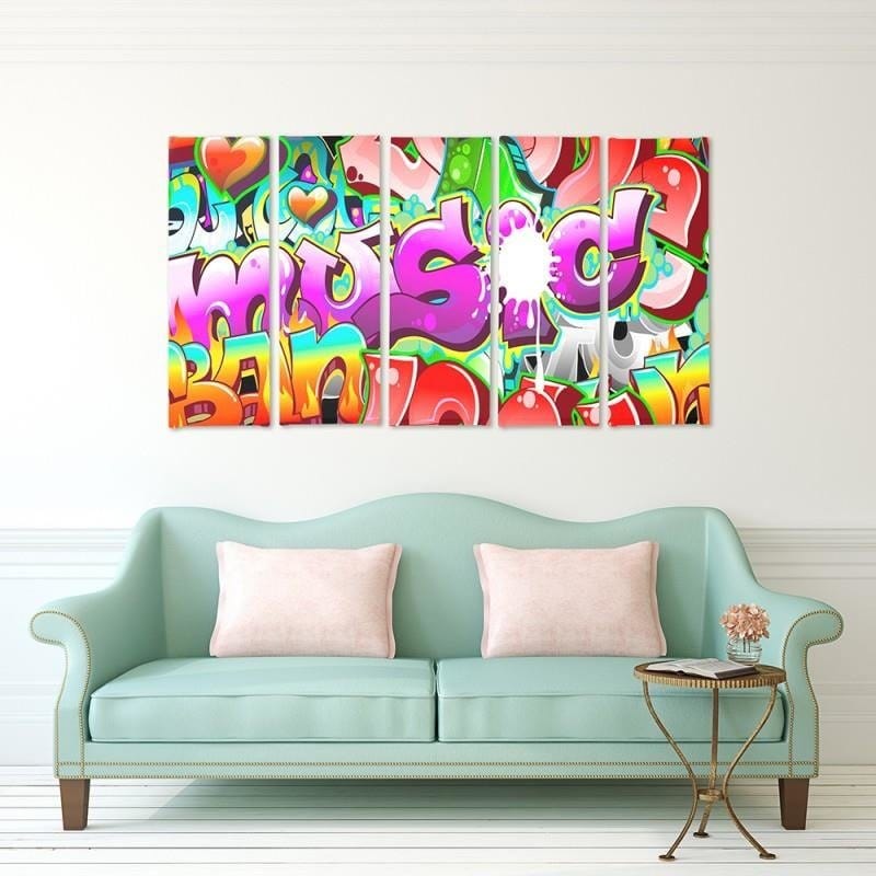 Kanva no 5 daļām - Type C, 2 Abstraction Subtitles  Home Trends DECO