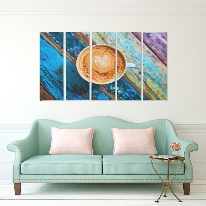 Kanva no 5 daļām - Type C, 2 Coffee Home Trends DECO