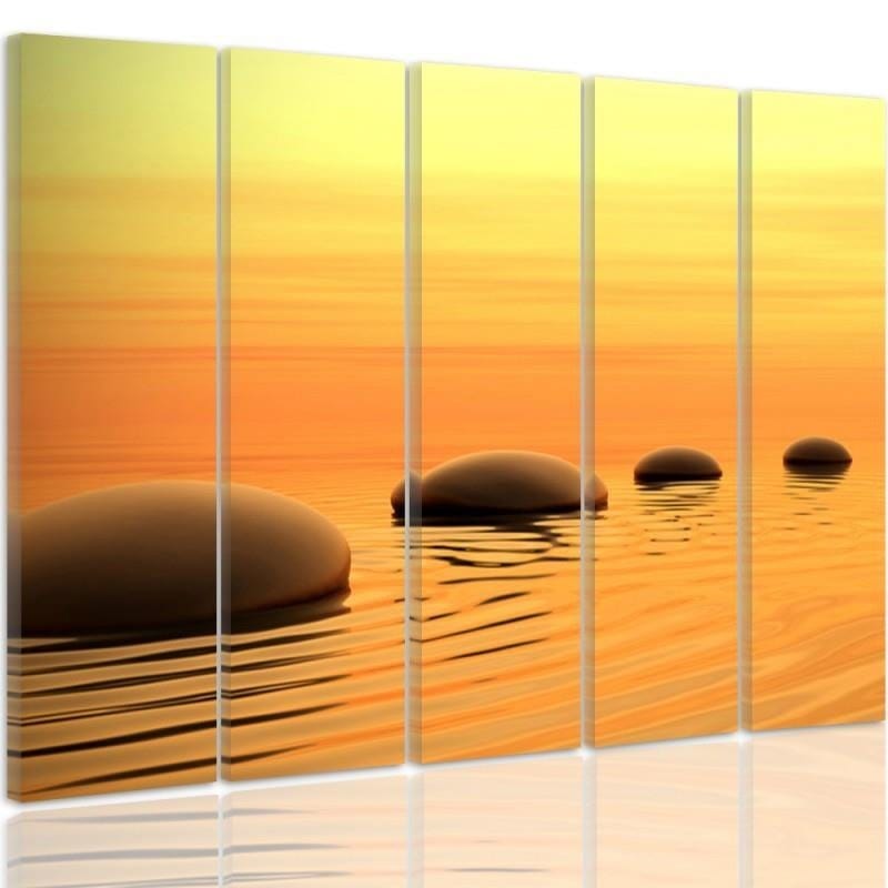Kanva no 5 daļām - Type C, 4 Zen Stones Home Trends DECO