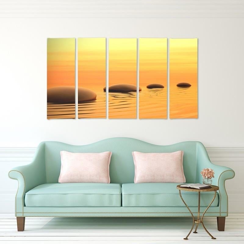 Kanva no 5 daļām - Type C, 4 Zen Stones Home Trends DECO