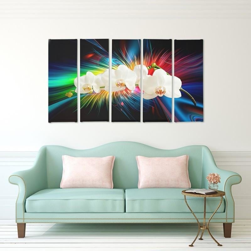 Kanva no 5 daļām - Type C, A White Orchid Home Trends DECO