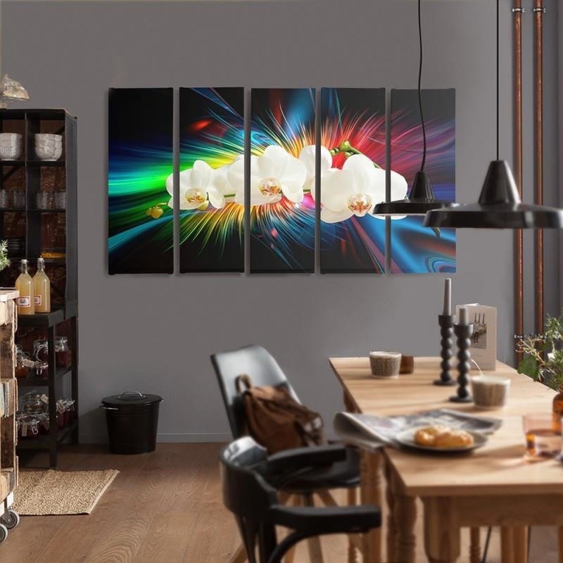 Kanva no 5 daļām - Type C, A White Orchid Home Trends DECO