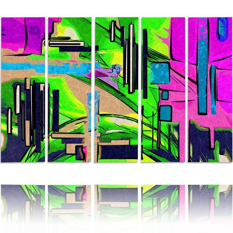 Kanva no 5 daļām - Type C, Abstract Landscape 1 Home Trends DECO