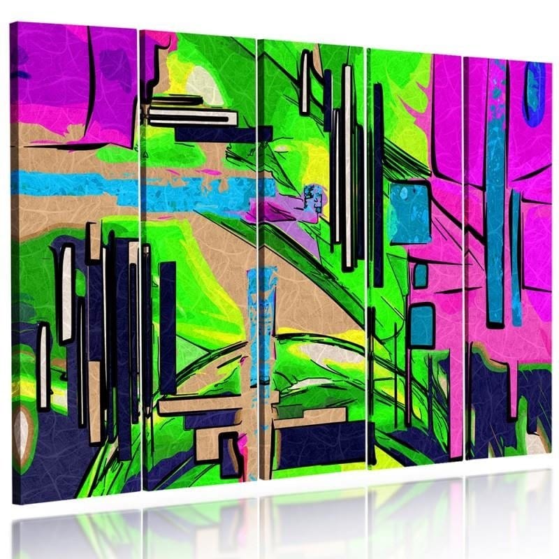 Kanva no 5 daļām - Type C, Abstract Landscape 1 Home Trends DECO