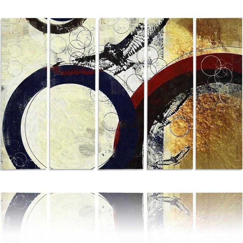 Kanva no 5 daļām - Type C, Abstraction Wheels Home Trends DECO