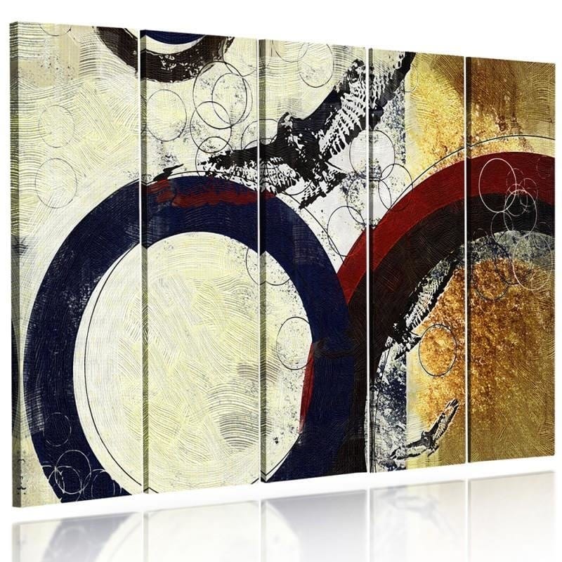 Kanva no 5 daļām - Type C, Abstraction Wheels Home Trends DECO