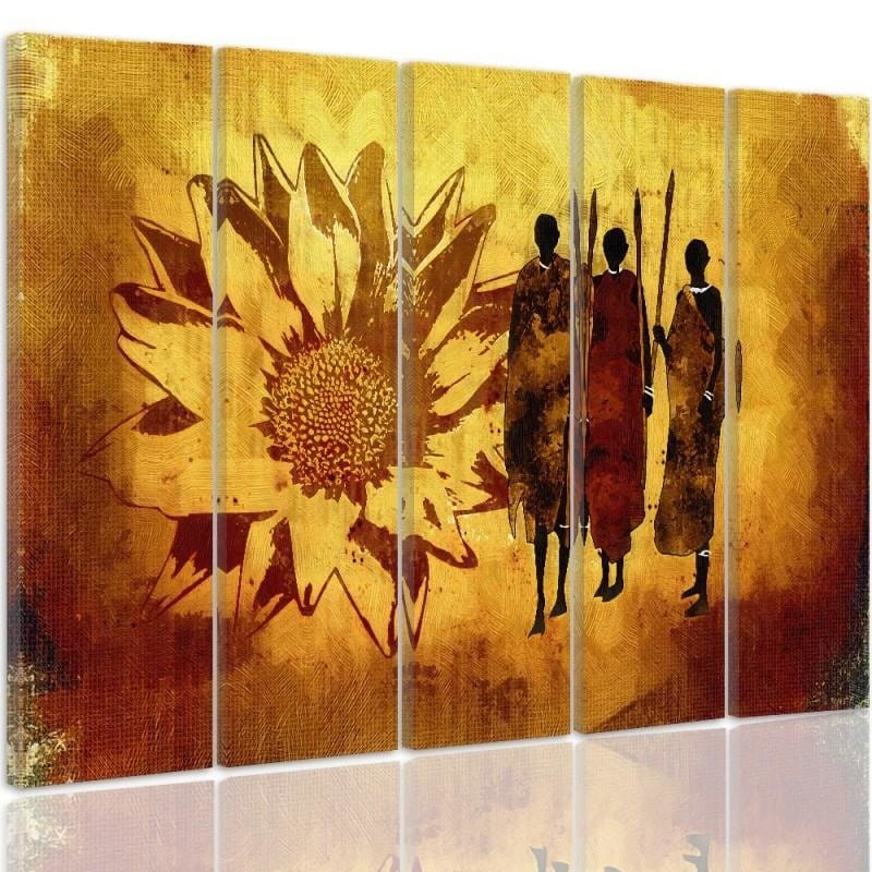 Kanva no 5 daļām - Type C, African Warriors Home Trends DECO