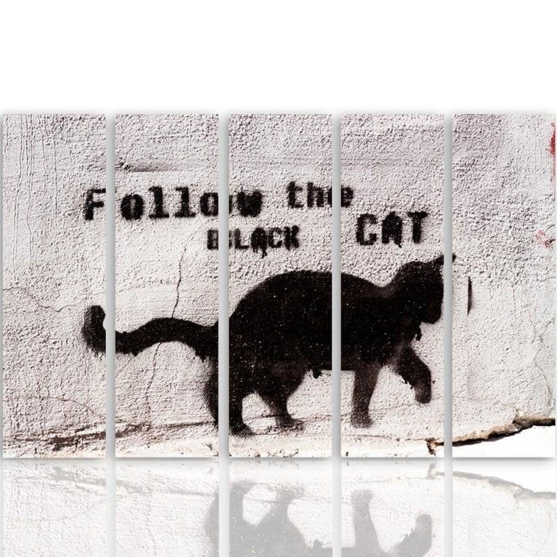 Kanva no 5 daļām - Type C, Black Cat Home Trends DECO