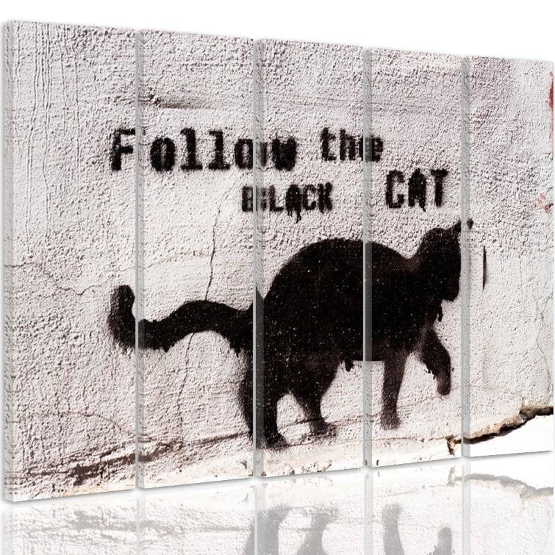 Kanva no 5 daļām - Type C, Black Cat Home Trends DECO