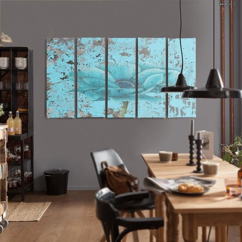 Kanva no 5 daļām - Type C, Blue Flower Home Trends DECO