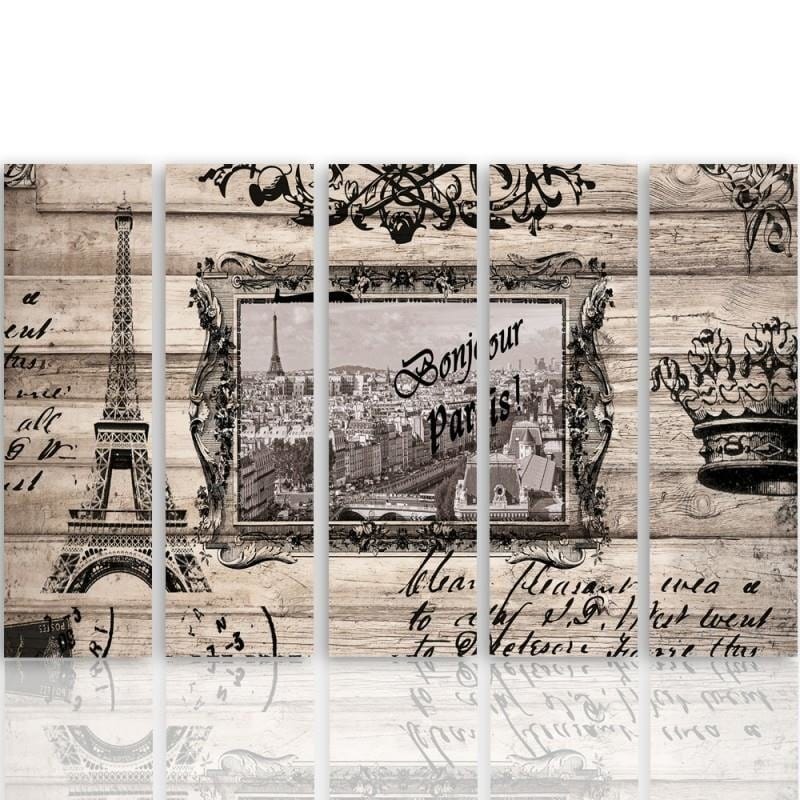 Kanva no 5 daļām - Type C, Bonjour Paris Home Trends DECO