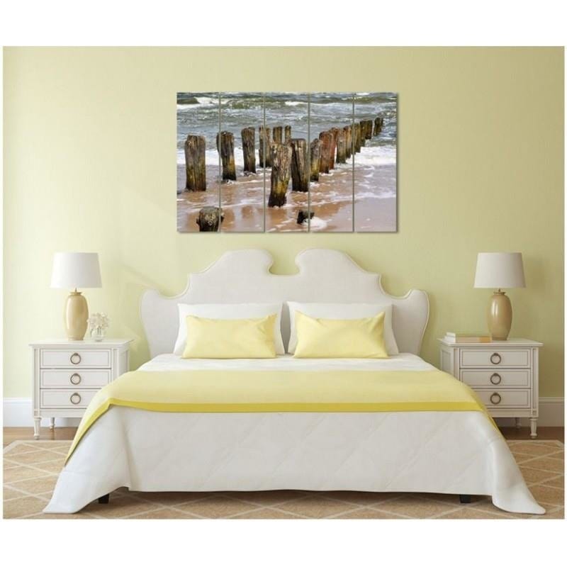 Kanva no 5 daļām - Type C, Breakwaters On The Beach Home Trends DECO