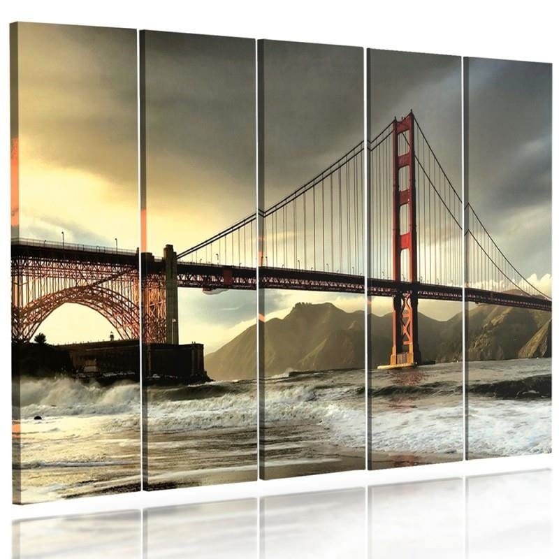 Kanva no 5 daļām - Type C, Bridge Across The River Home Trends DECO