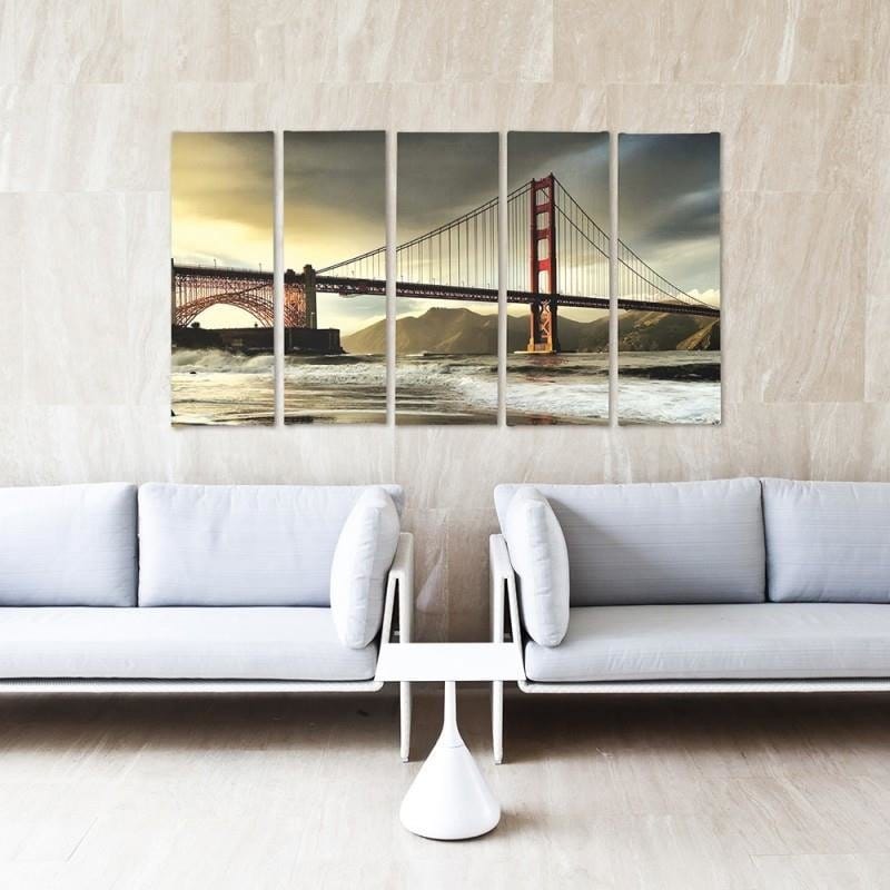 Kanva no 5 daļām - Type C, Bridge Across The River Home Trends DECO