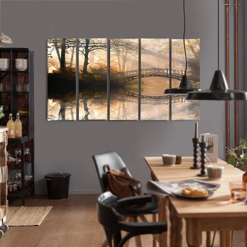 Kanva no 5 daļām - Type C, Bridge In The Park Home Trends DECO