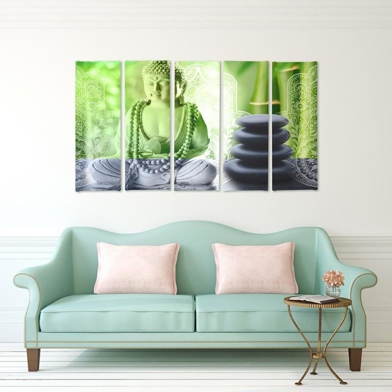 Kanva no 5 daļām - Type C, Buddha And Stones Home Trends DECO