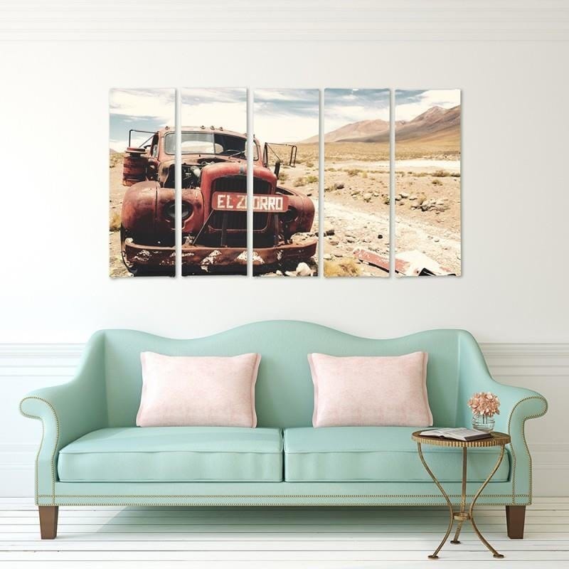 Kanva no 5 daļām - Type C, Car Desert Home Trends DECO